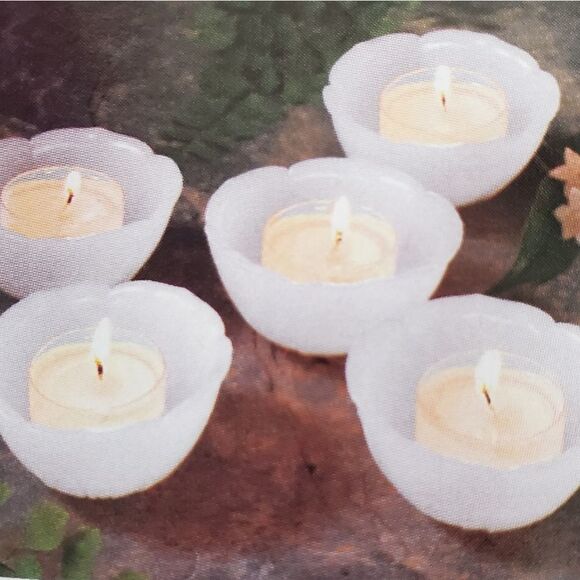 🩵NIB PartyLite Wax Tealight Holder Set of 5 - Picture 1 of 9